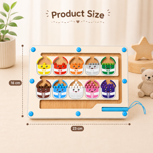Wooden Magnetic Color Sorting Board for Kids