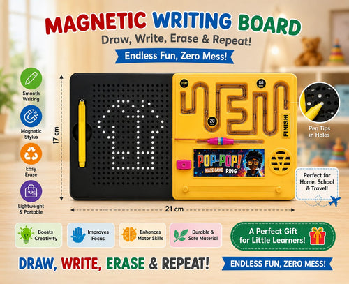 Kids Creativity & Brain Development Combo – Magnetic Drawing Board + Maze Challenge