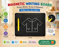 Magnetic Writing Board for Kids – Reusable Drawing & Learning Pad with Magnetic Pen and Pattern Cards (Ages 3+)
