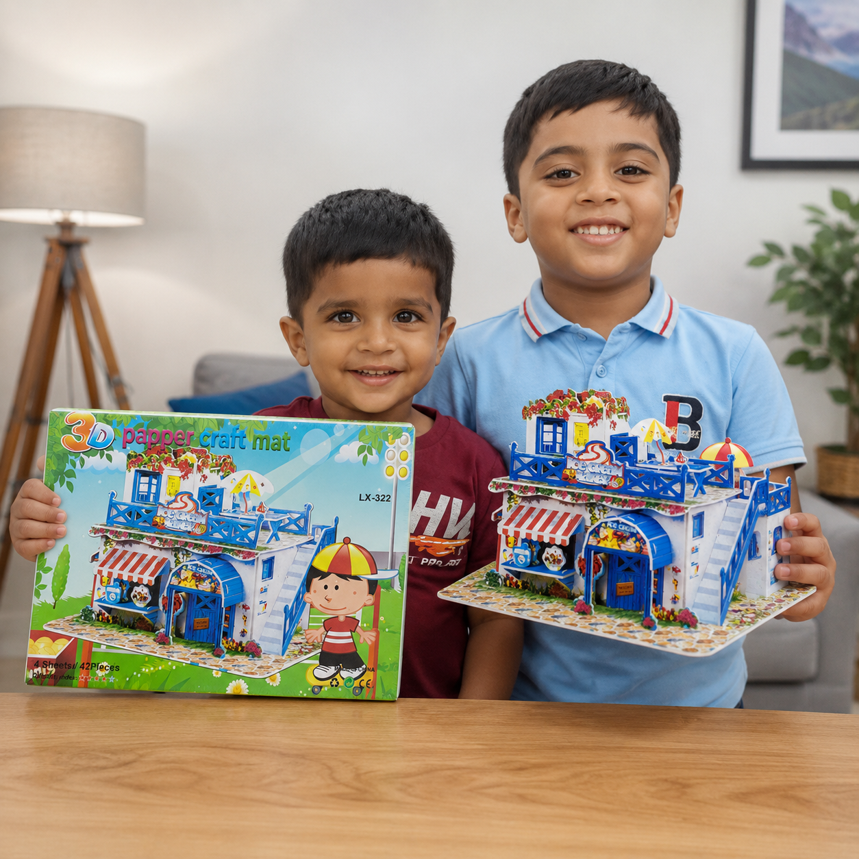 2-in-1 3D Paper Craft House Combo Pack
