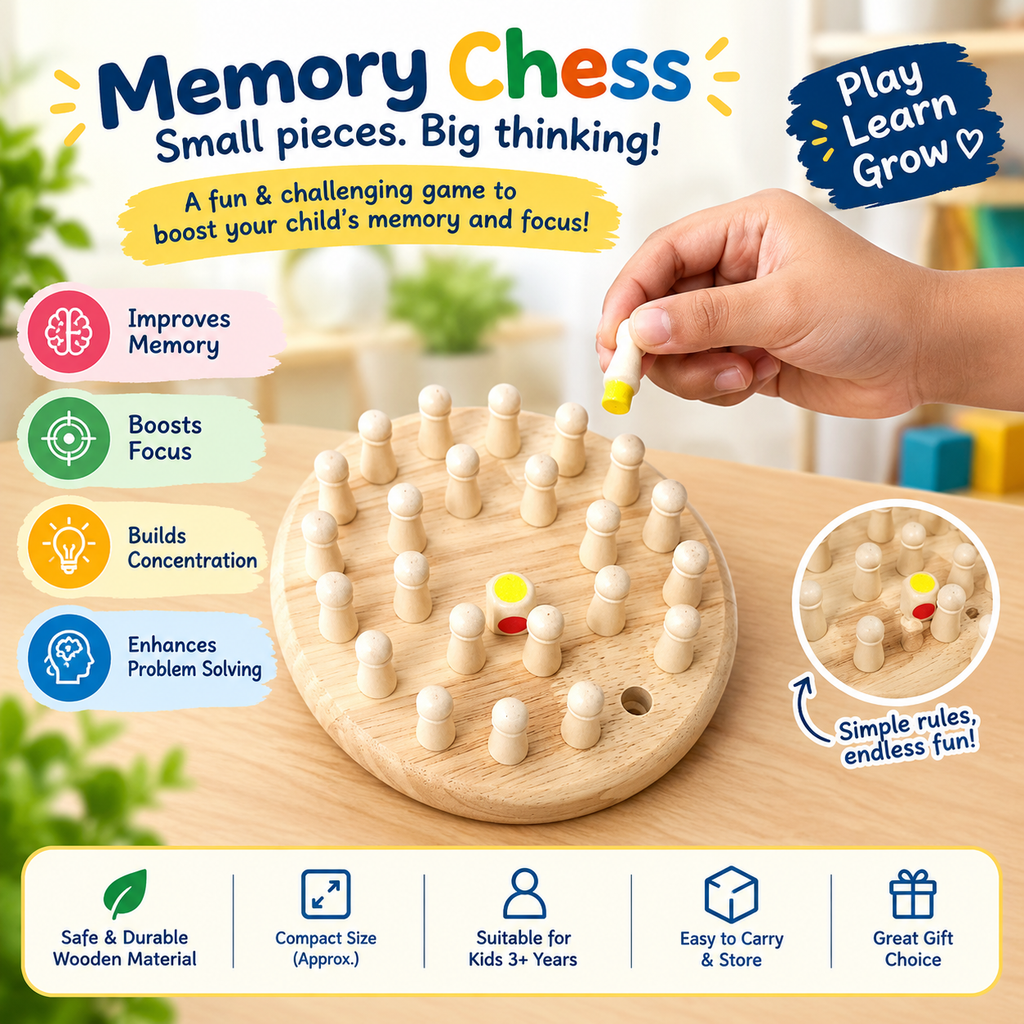 Memory Chess + Mini Projector + Magic Water Coloring Book Combo